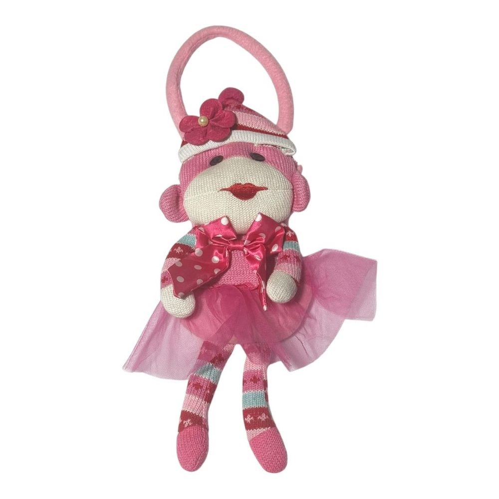 Purse Pink Plush Monkey
